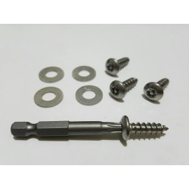 Ton's Performance 4 Domestic Theft Deterrent Auto Security License Plate Screws Stainless Steel