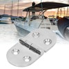 4PCS Door Hinge Silver 4 Holes 316 Stainless Steel Oval