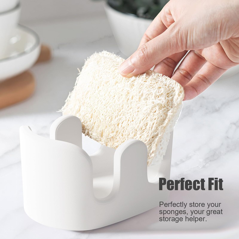 Slow Slog Double Sponge Holder, 2 Slot Diatomite Stone Sponge
