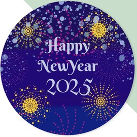 Extra Large 460mm 'Happy New Year Fireworks' Permanent Sticker Decal for Cars/Windows/Bins/Walls (DW00129967)