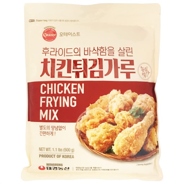 WaNaHong Nongshim Korean Fried Chicken Pre-Mixed Batter Flour 500g | Easy-to-use, Resealable Bag