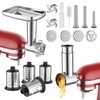 Meat Grinder & Stainless Steel Slicer Shredder Attachment for KitchenAid