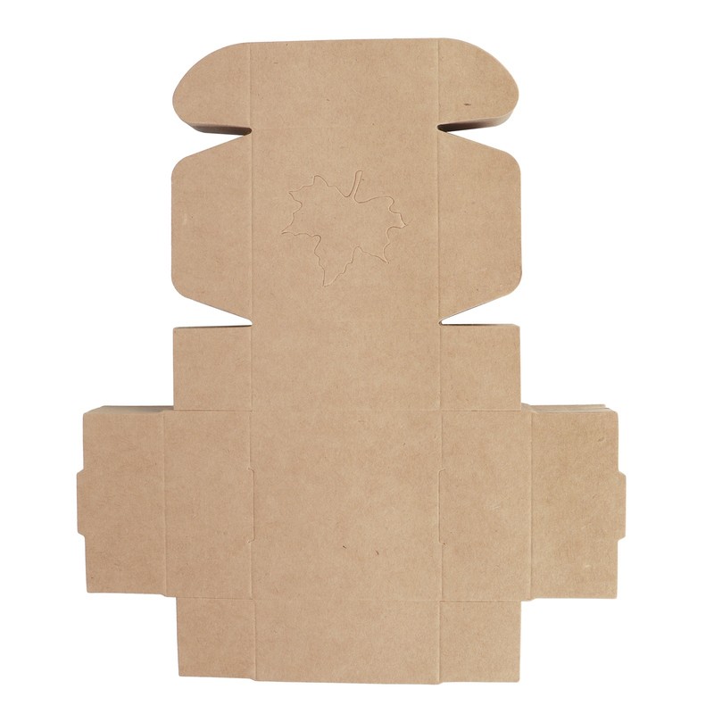 50Pcs Maple Leaf Pattern Kraft Paper Packing Box Small Gift