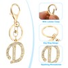 PATIKIL Initial Letter Keyring, Letter D Pendant with Crystal Diamonds,