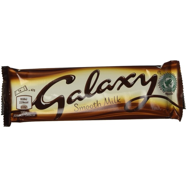 Galaxy, Smooth Milk Chocolate Bar. Single 42g Bar. British