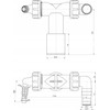 Alcaplast P156Z Double Port DN40/32 and 8-23 with Check Valves