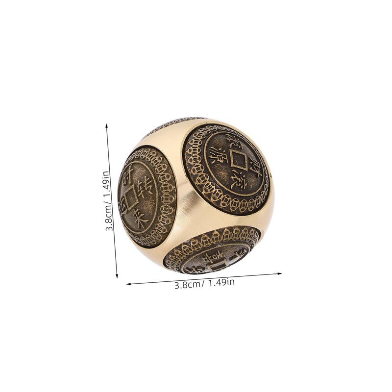 ORFOFE Solid Brass Exercise Ball 2pcs Handballs for Sports Massage