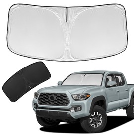 for Toyota Tacoma 2016-2023 2024 2025 2026 Sun Shade Sunshade Windshield Cover - 4 Layers Front Window Shade Custom Fit Tacoma 2Dr 4Dr Pickup Sun Visor 240T Shade Blocks UV Rays Car Accessories