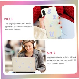 COHEALI 30sheets Glitter Number and Letter Stickers Creative Handwritten Font Decorative Decals for Crafts for Journals Scrapbooks and Photo Albums