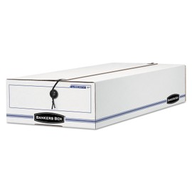 Bankers Box 00002 Check/Deposit Slip Size Storage Box, 9 x 23 x 4, 12/Carton