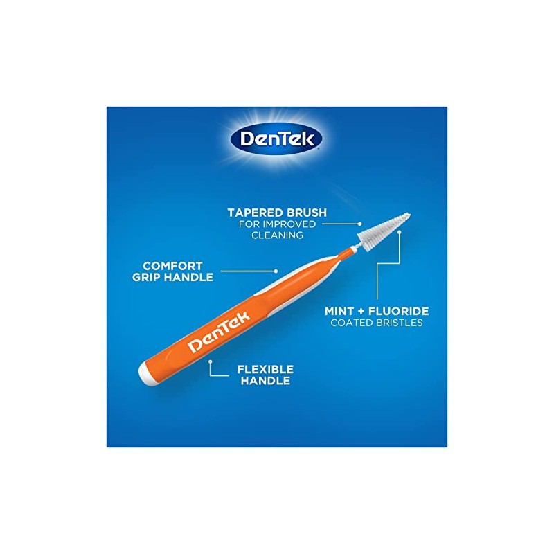 Dentek Easy Brush Cleaners Standard Spaces 16 Count (6 Pack)