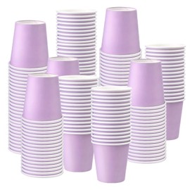 Prgery 150 Pack 3oz Purple Paper Cups,Mouthwash Cups, Disposable Bathroom Cups,Small Paper Cups 3oz Ideal for Bathroom,Supermarket,Birthday Party,Picnic and BBQ