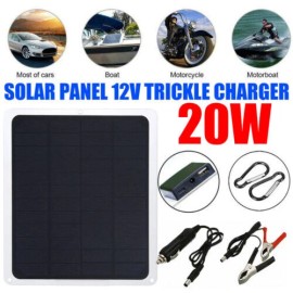 gaiatop Trickle Charger 20W Solar Panel Kit 12V Battery Charger Maintainer Boat RV Car