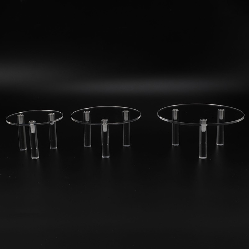 3 PCS Round Acrylic Display Stand Set Easy To Install