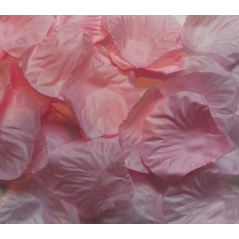 2000 x Artificial Silk Rose Petals - Choice of colours - wedding confetti - BULK (Pink)