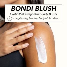 Holler And Glow Bondi Blush Pink Dragonfruit Body Butter, Body Butter For Women, Smells Good, Body Lotion For Extremely Dry Skin, Moisturizing, Nourishing, Shea Butter, Jasmine, Amber, 150 g