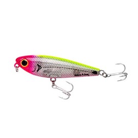 Bomber Lures BSWDTL3348 Saltwater Grade Badonk-A-Donk Low Pitch, Silver Flash/Pink Head/Pink Belly/Chartreuse Back, 3.5"