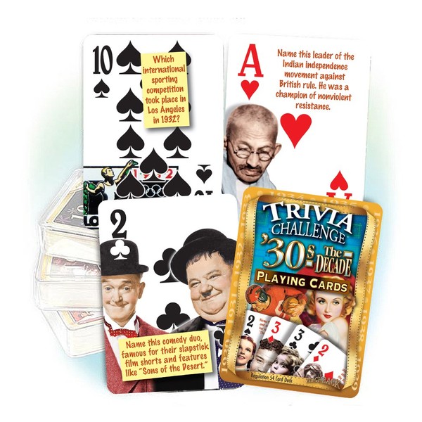 Flickback 1930's Decade Trivia Playing Cards: 85th & 90th Birthday