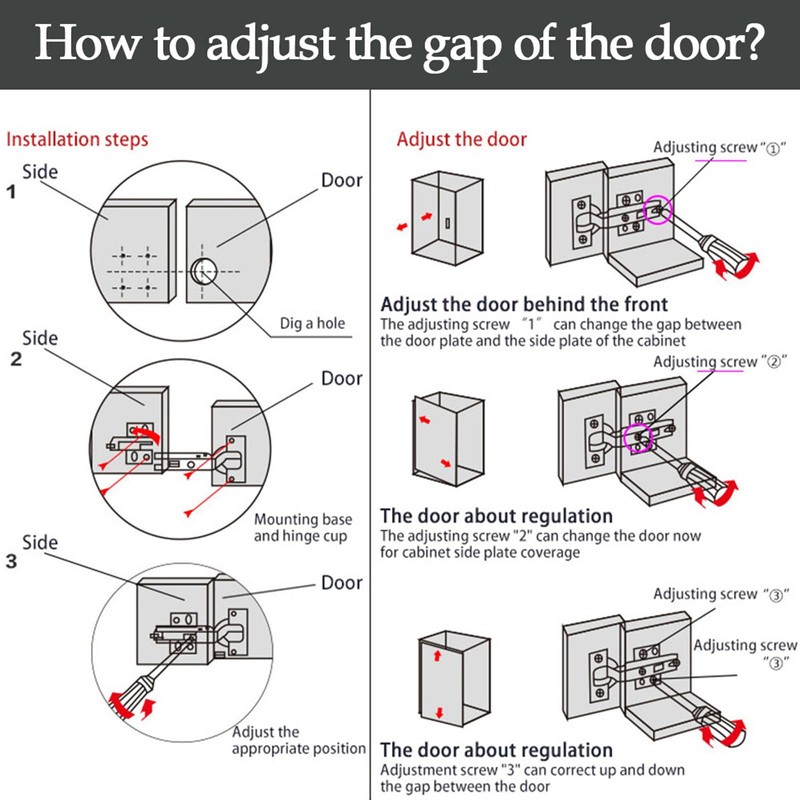 Soft Close Hinge, Cabinet Door Hinges with Gas Lift, 105°