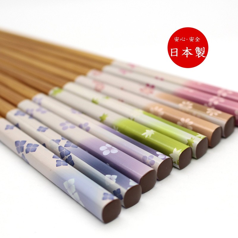 Ishida Hanagozen Chopsticks Set of 5 Pairs for Guest, Brown