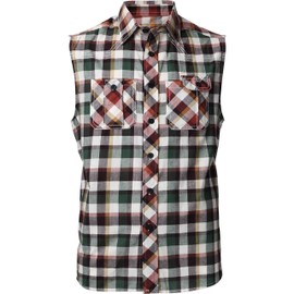 Mens Button Down Sleeveless Plaid Flannel Shirt(4X-Large,1ak01_Tree)