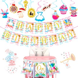 LaVenty in Onederland 1st Birthday Backdrop in Onederland Party Supplies in Onederland Banner Balloons First Birthday Decoration