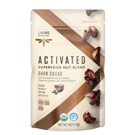 Living Intentions Activated Superfood Nut Blends, Gluten Free, Vegan, Organic, Paleo, Dark Cacao, 4 Ounce