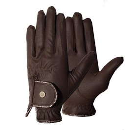 AK Light Grip Horse Riding Gloves For Competition & For Dressage (Brown, XS)