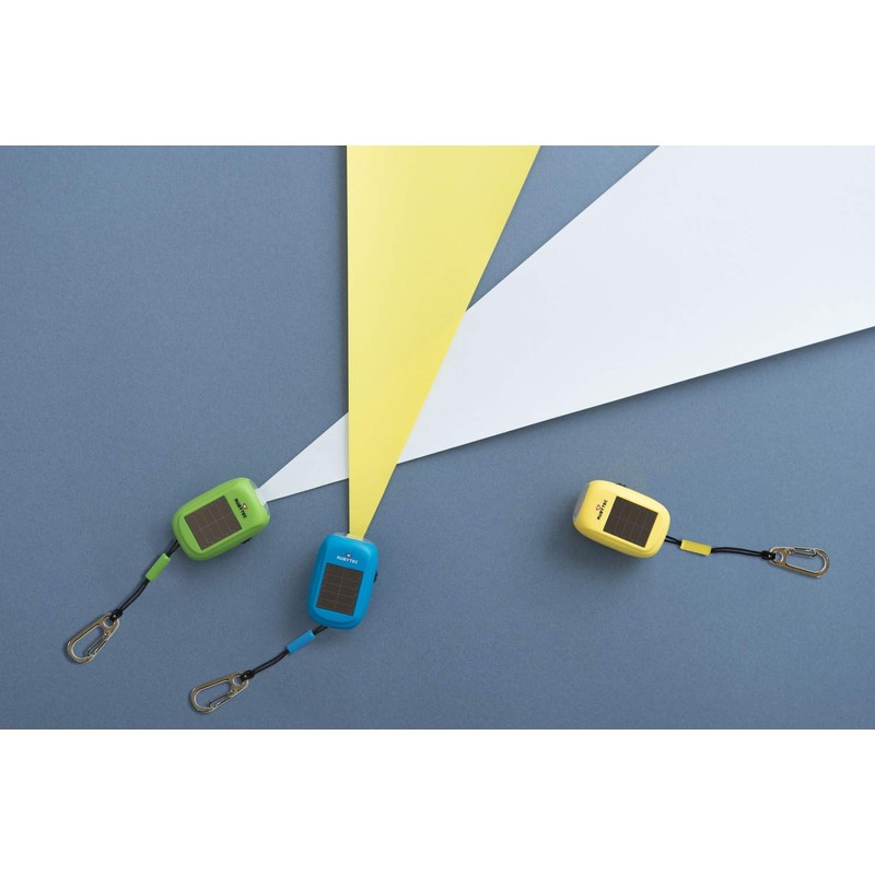 Rubitec RT-006YE Solar Flashlight, Carabiner, Yellow, W1.2 x D1.0 x