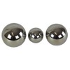Set of 3 Decorative Balls Silverball Ceramic 5/6/7 cm