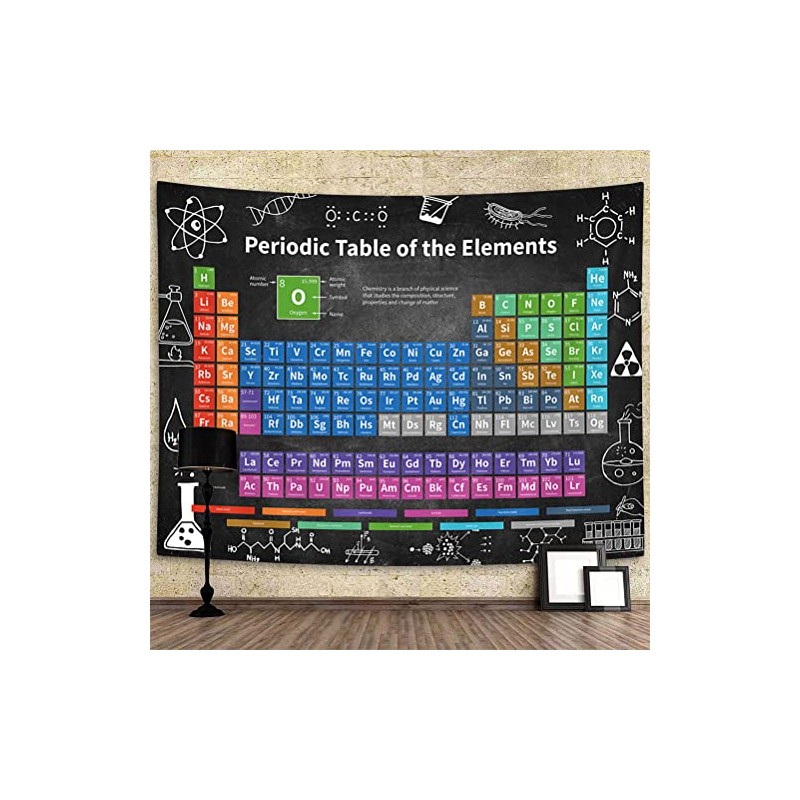 JAWO Science Chemistry Tapestry, Periodic Table of the Elements, Educational