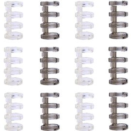 Binder Rings, 12 Pieces, 2 Colors, 4 Holes, Plastic, Binder, File Bookmaking, A4/A5/B5 Binding Jigger, Easy to Use, Removable, Convenient to Use, Storing, Organization, Binding Notebook, Calendar,