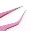 Caishun 4PCS Precision Tweezer Set 12.4cm Pink False Eyelash Tweezers