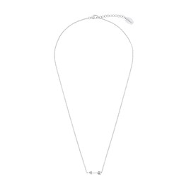 s.Oliver 2034310 Women's Arrow Necklace Silver White 45 cm, Sterling Silver, Cubic Zirconia