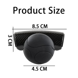 CGEAMDY Universal Auto Lenkradknauf, Lenkhilfe Lenkradknopf für Autos, Lenkrad Drehknopf Spinner Griff Knopf Booster Kugel 360 Drehen für Auto, Traktor, PKW(Schwarz)