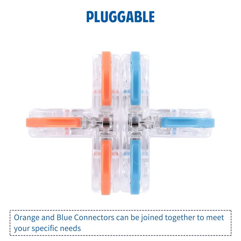 Brightfour T Tap Connectors for AWG 28-12, Lever Wire Connectors