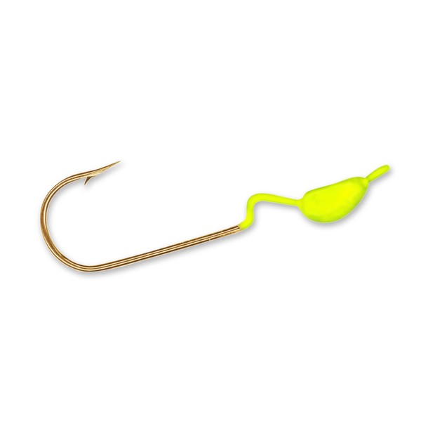 Slider Weedless Crappie Slider Head, 1/16 -Ounce, Chartreuse