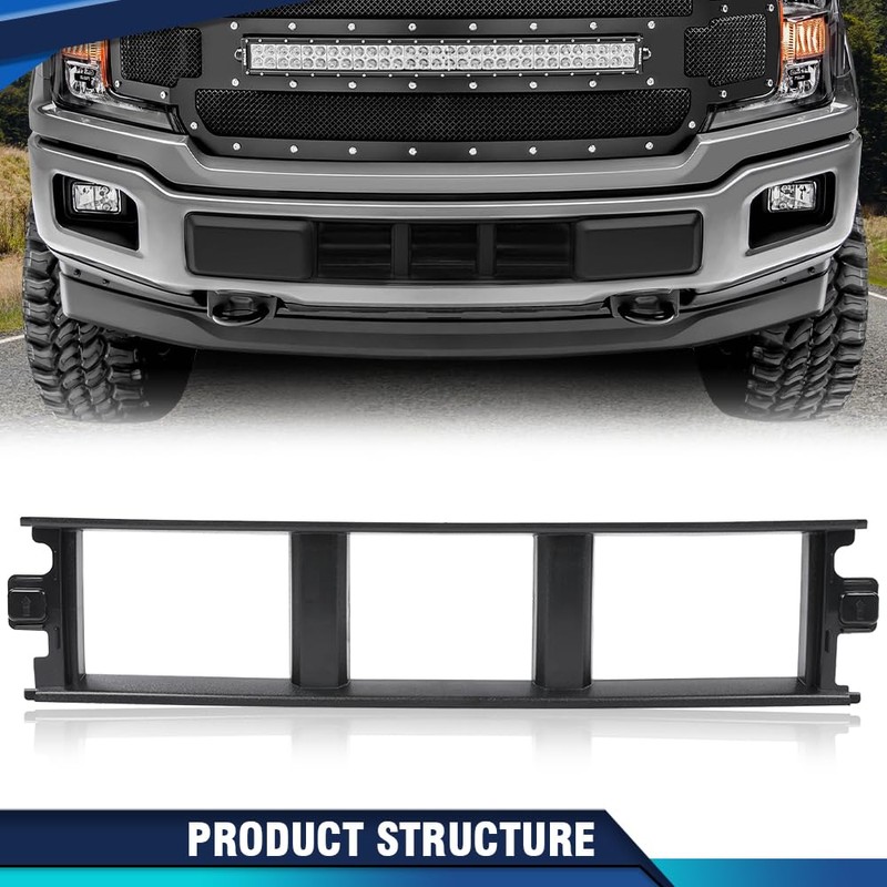 PIT66 Front Bumper Center Cover W/o Metal Clips, Compatible With