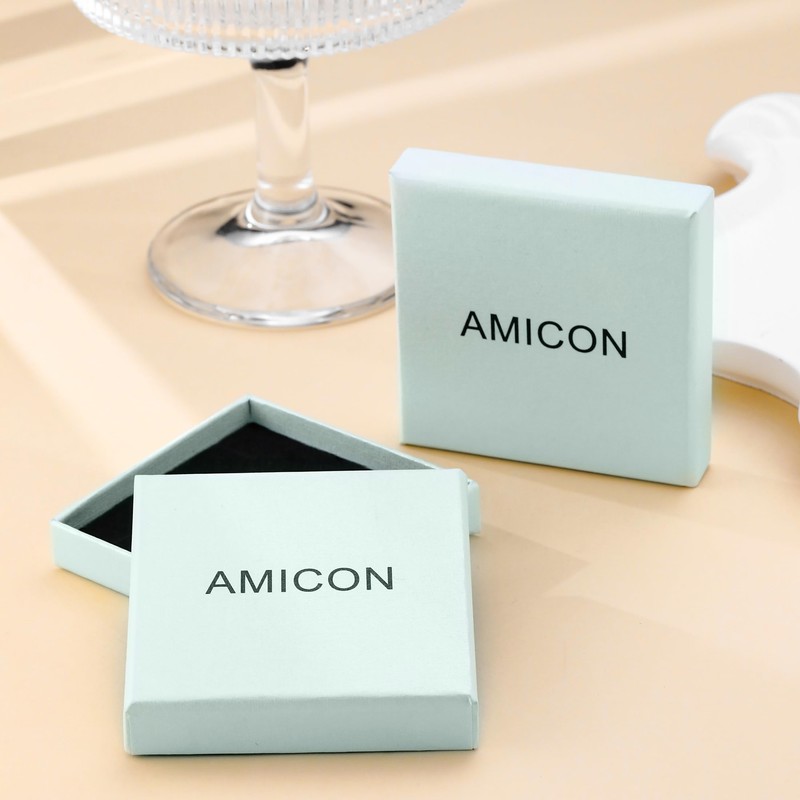 Amicon Initial Necklace for Women Dainty 14K Gold Plated Heart