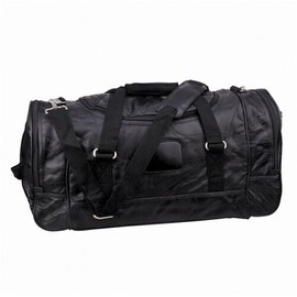 Barton Outdoors 21 Inch Genuine Leather Duffle Bag, Black