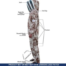 Jawadis USA Medium Desert Camo Beekeeper Suit | Unzippable Veil, 14 Pockets, Bee Protection