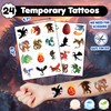 36PCS Dragon Party Favors 24 Tattoos Sticker 12 Stamp Set