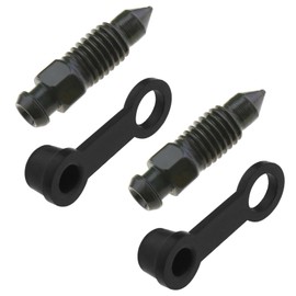 eMagTech 2 Sets M8 x 1.25 mm Brake Caliper Bleeding Screws with Dust Caps for Motorcycle Electric Vehicles Bleeding Screw Brake Bleeding Nipple Screws