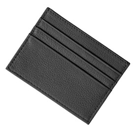 Van Der Rich ® - Leather Card Holder Ultra Thin Wallet - Women/Men, black, Minimalist