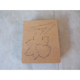 Ellison Educational Inc. Wood Block Flower Dies 5 7/8 x 4 7/8 Lot of 10