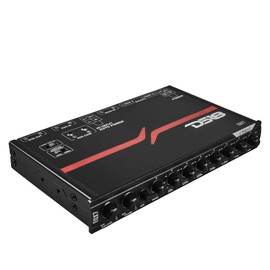 DS18 EQX7 1/2 DIN 7 Band Graphic Equalizer High Volt 7-Band Equalizer with High Level Input and Auto Turn On, Three Stereo RCA outputs, Max Output: 8 Volts