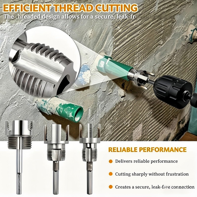 PVC Pipe Threader,Internal and External Threading 1/2" 3/4" 1"NPT