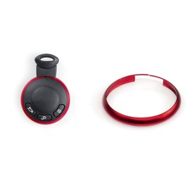 Oldbones Alumnium Smart Key Fob Ring Rim Trim Cover Replacement For R55 R56 R57 R58 R59 R60 In Red