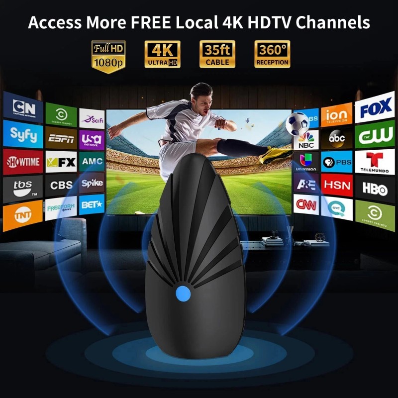 nogyzo Hd Digital Tv Antenna Indoor 1200+ Miles Long Range