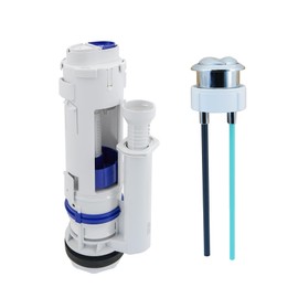 Lychee Light Dual Flush Valve & Push Button Replacement Parts and Assembly Fits Geberit & kohler Split Toilet Parts, with Top Push Button,Universal Toilet Tank Spare Kits White,2 Inches (11" Height)